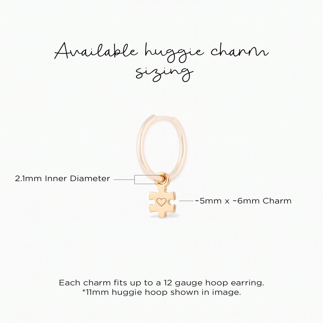 Puzzle Piece Heart Charm