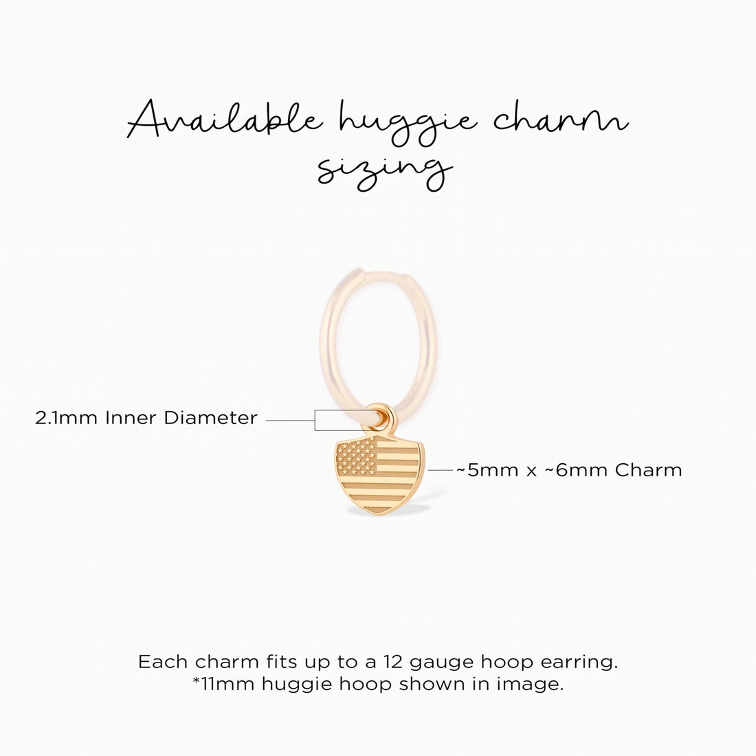 American Flag Shield Charm