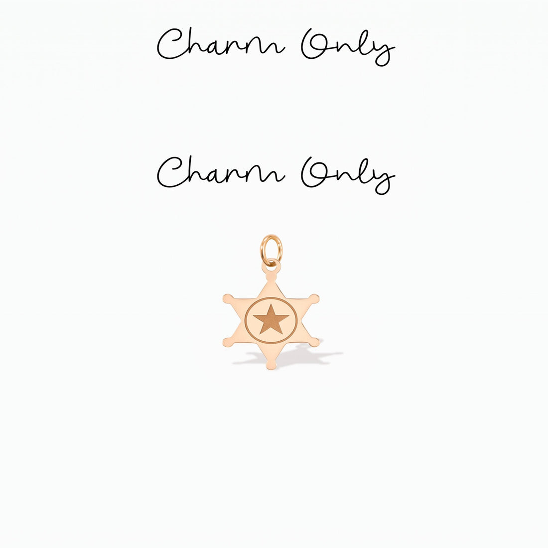 Sheriff Badge Necklace Charm