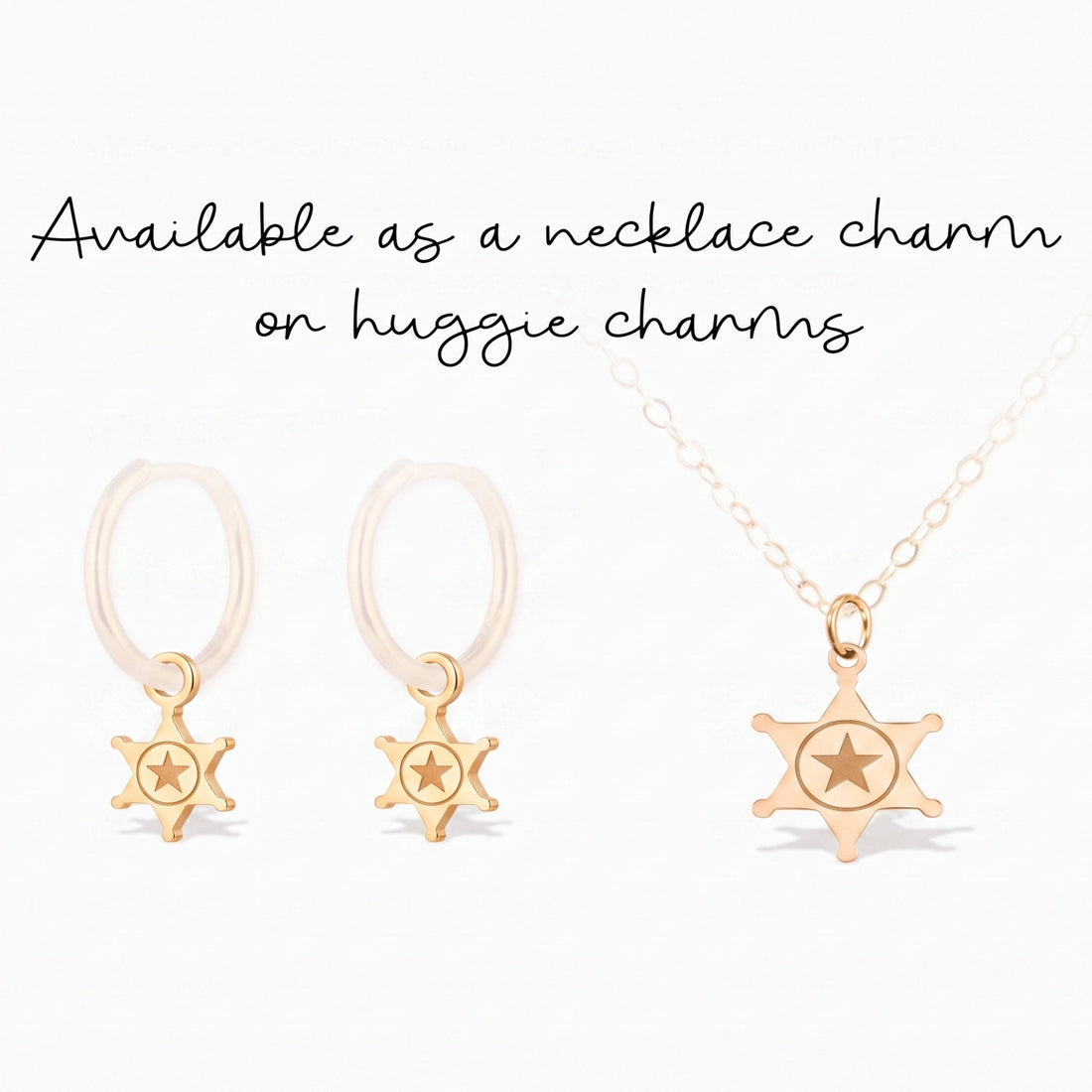 Sheriff Badge Necklace Charm