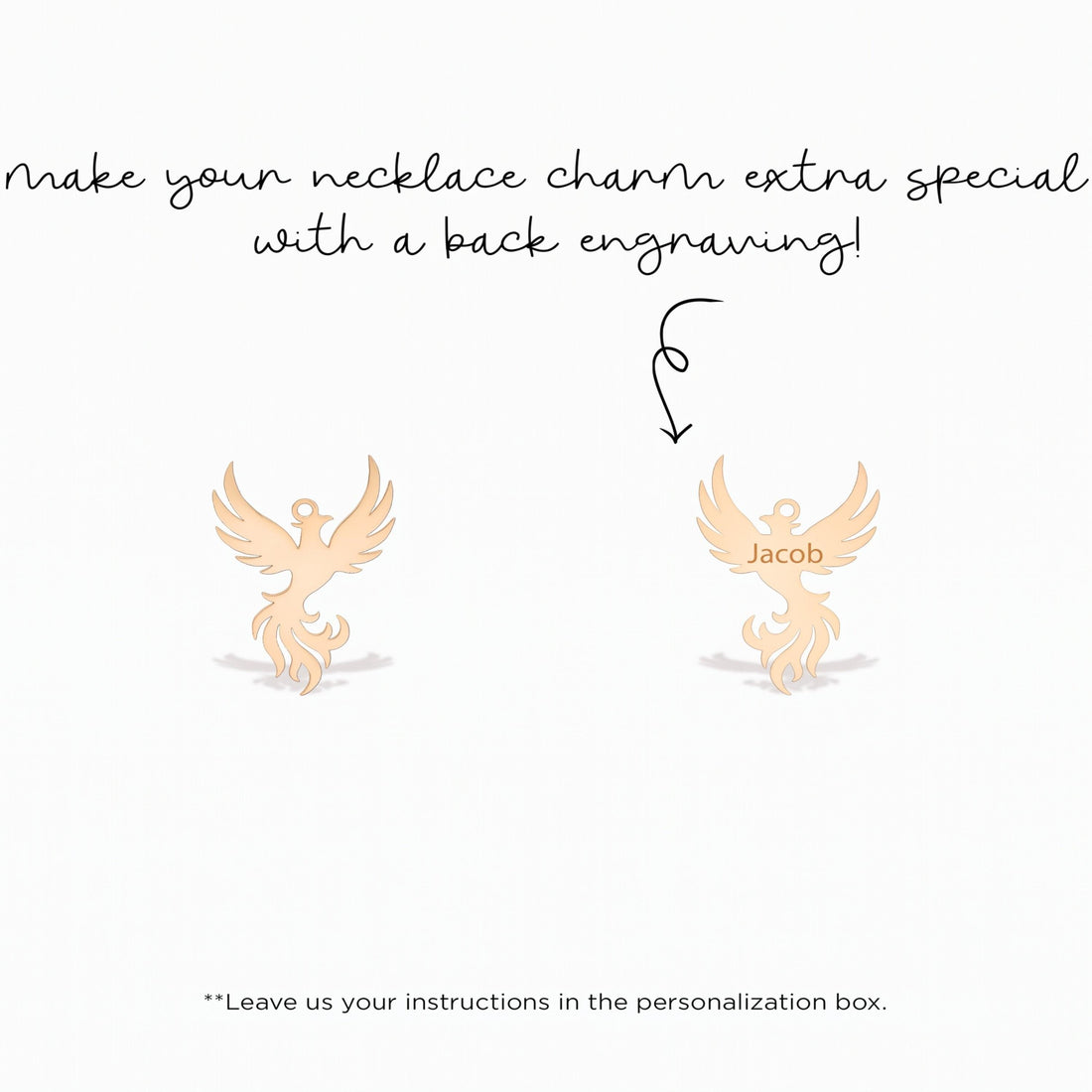 Phoenix Bird Necklace Charm
