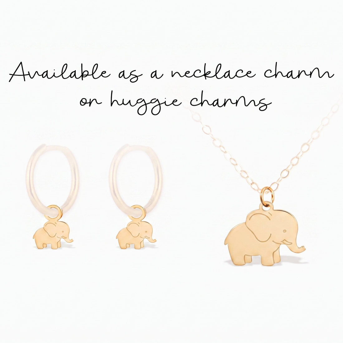 Baby Elephant Necklace Charm