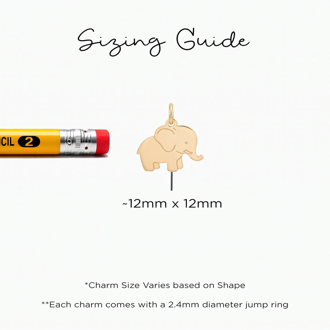 Baby Elephant Necklace Charm