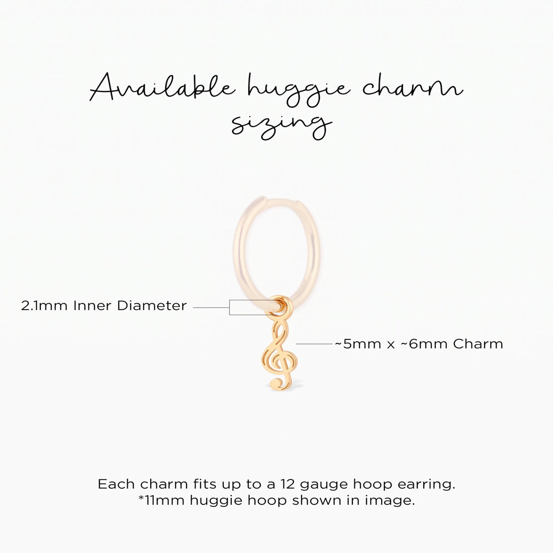 Treble Clef Music Note Charm