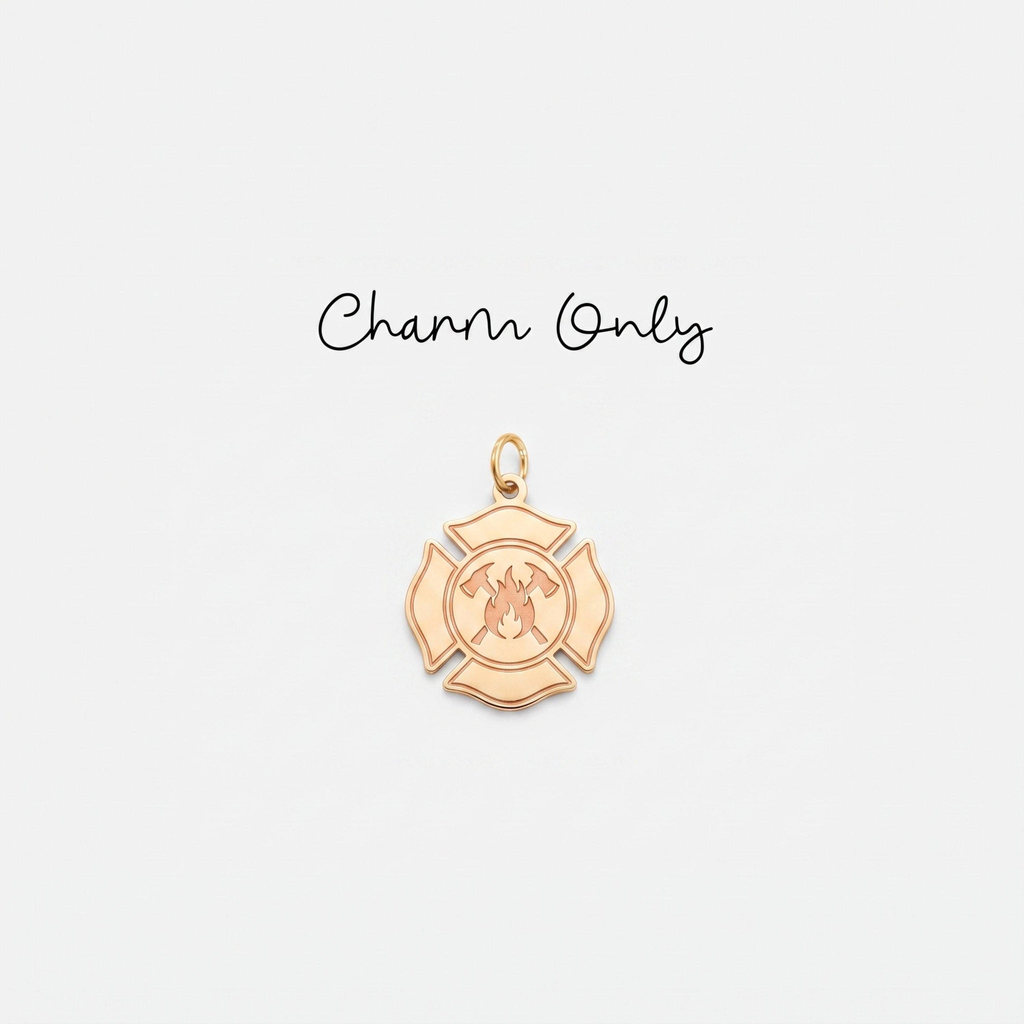 Firefighter Badge Necklace Charm