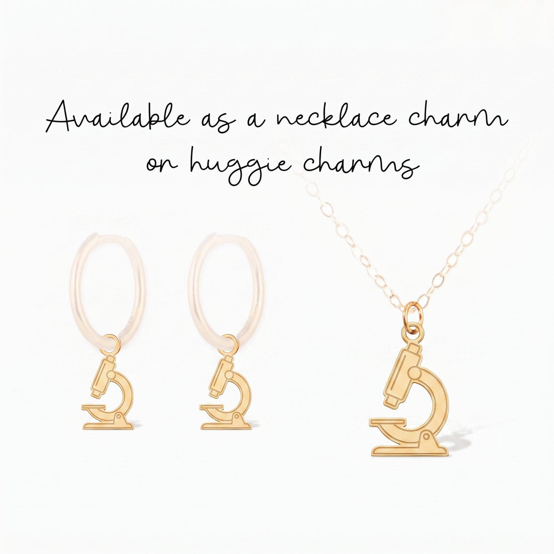 Microscope Scientist Necklace Charm