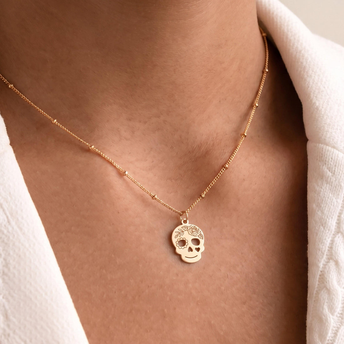 Sugar Skull Necklace Charm