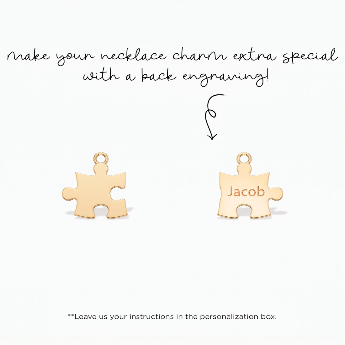 Puzzle Piece Necklace Charm