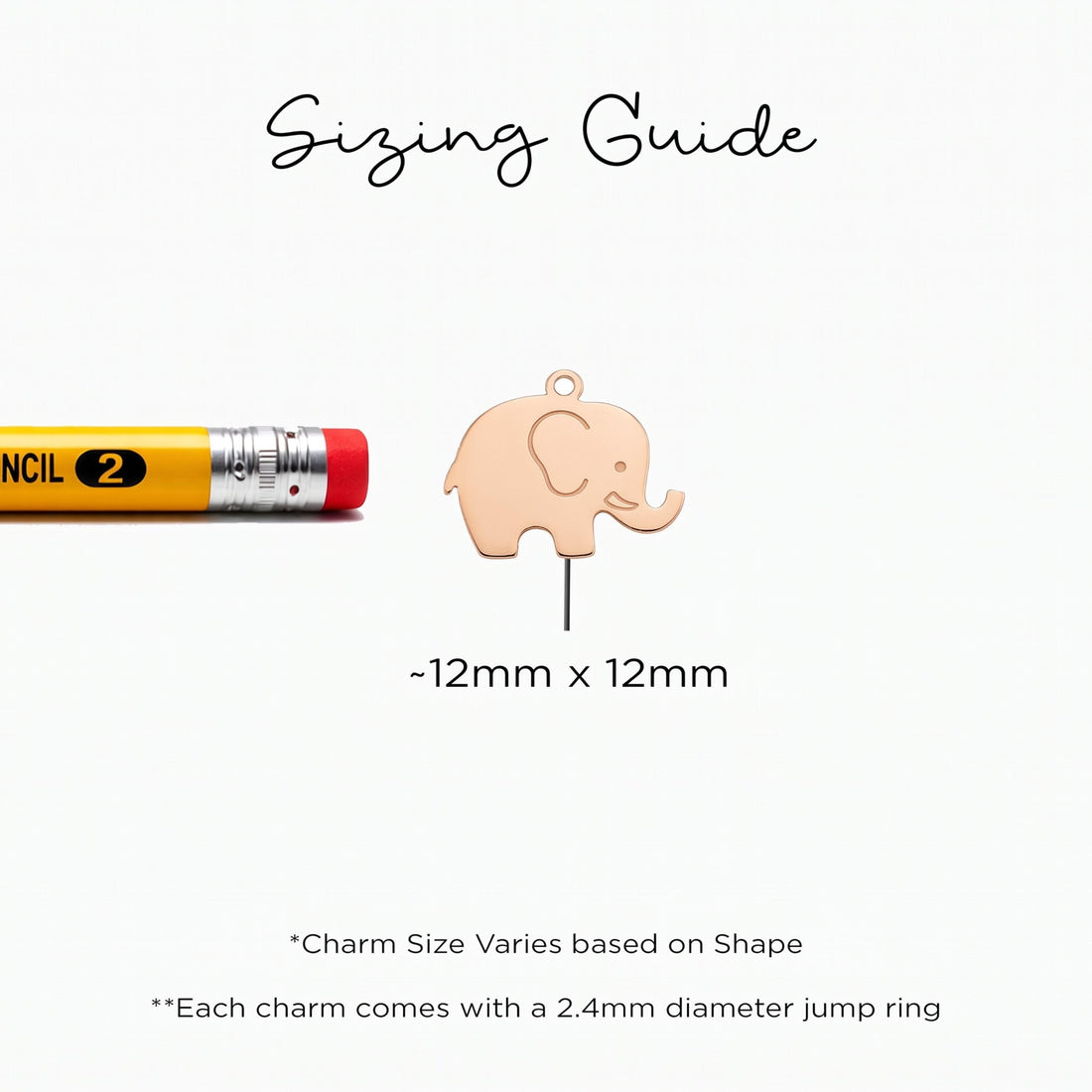 Baby Elephant Necklace Charm
