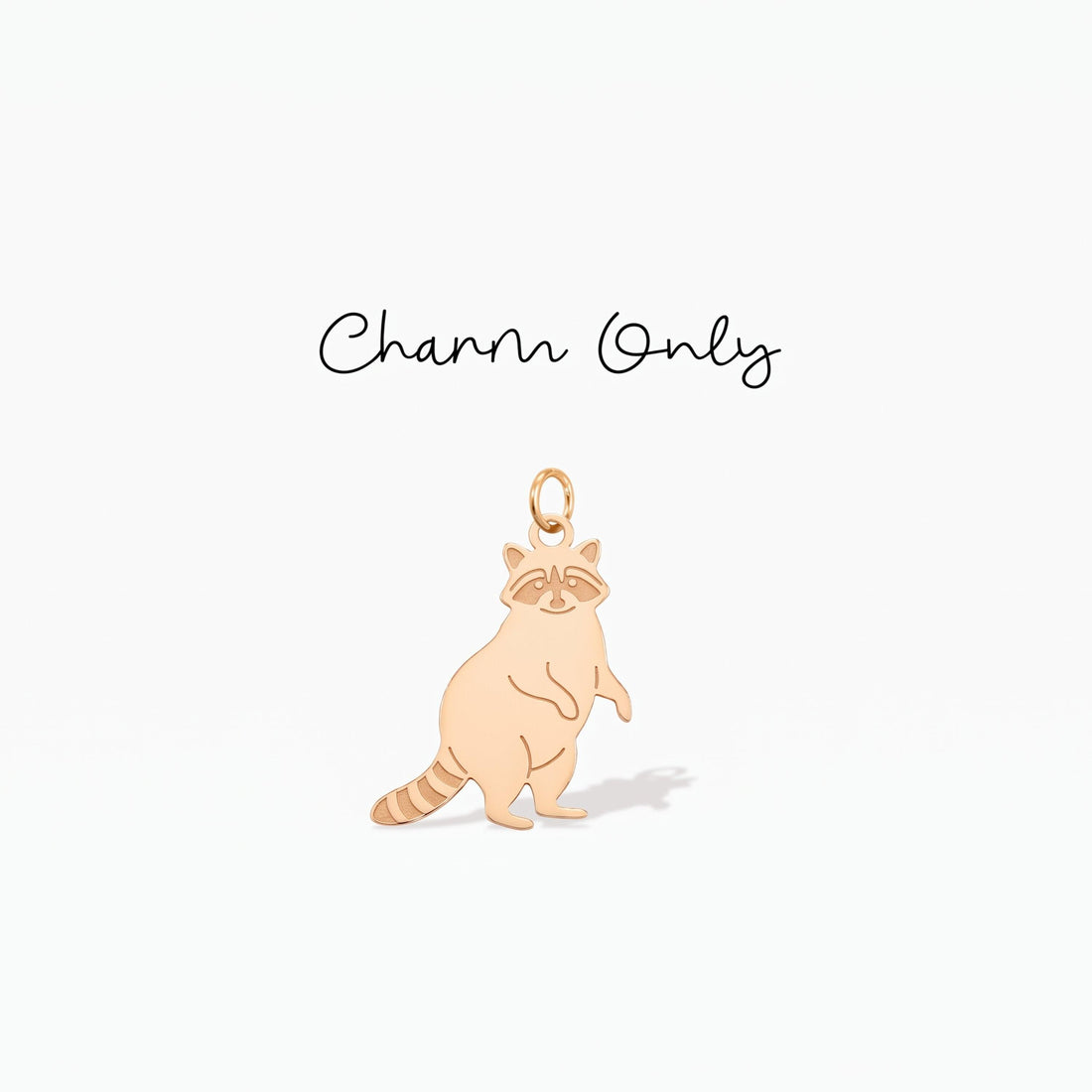 Standing Raccoon Necklace Charm