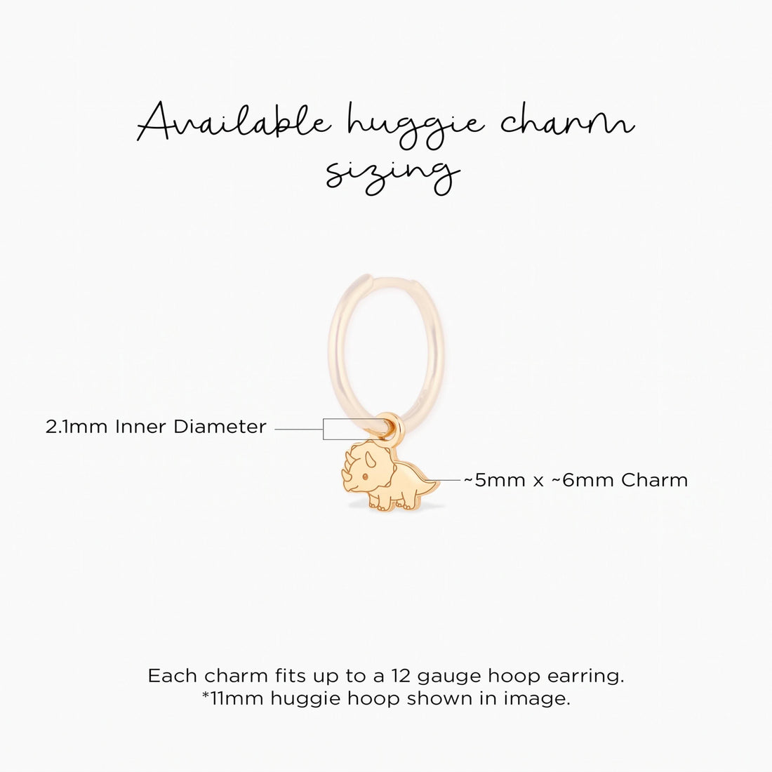 Baby Triceratops Charm Pendant