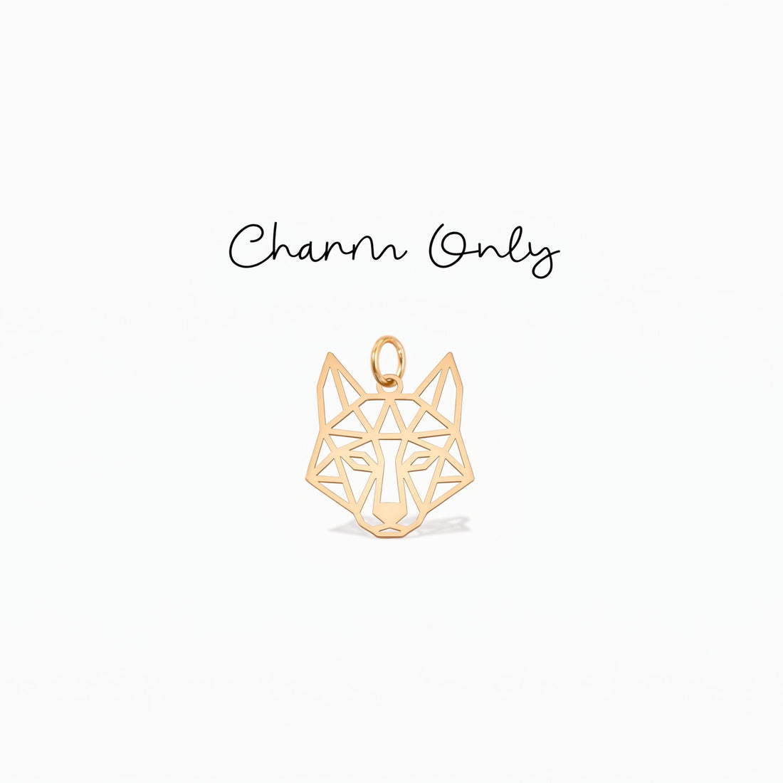 Wolf Head Cutout Charm