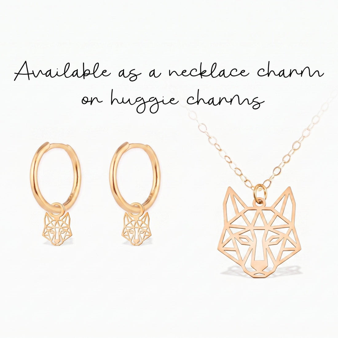 Wolf Head Cutout Charm