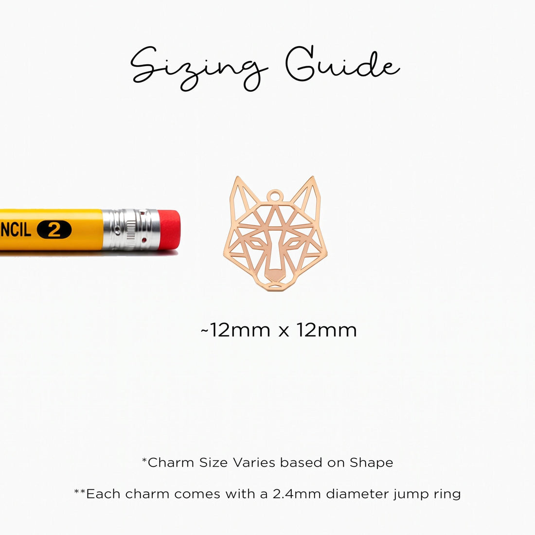 Wolf Head Cutout Charm