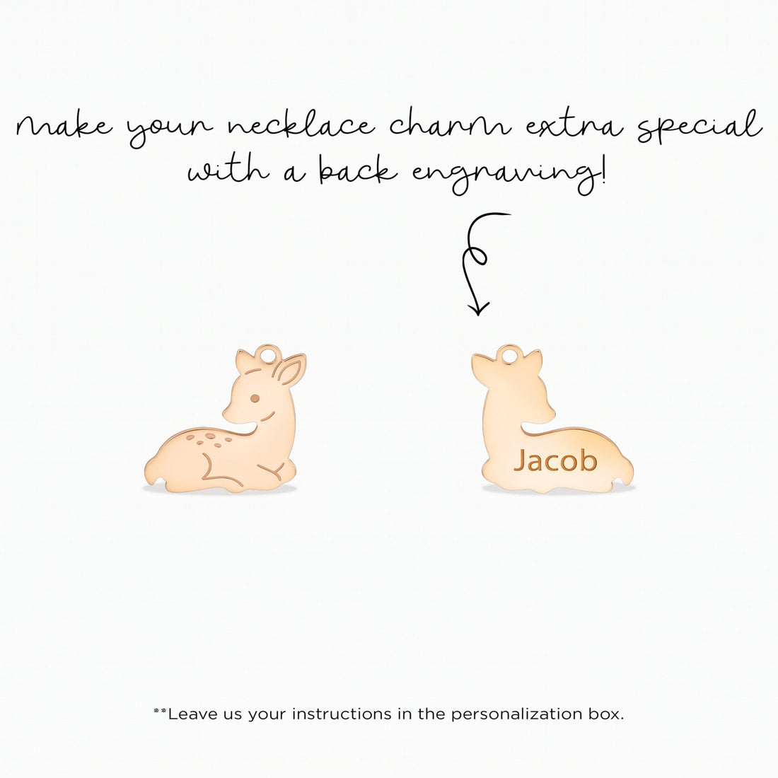 Sitting Deer Fawn Charm