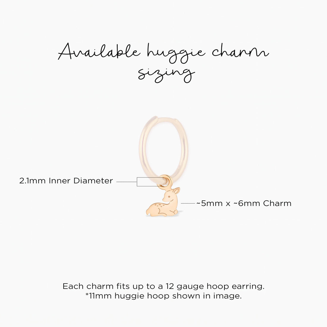 Sitting Deer Fawn Charm