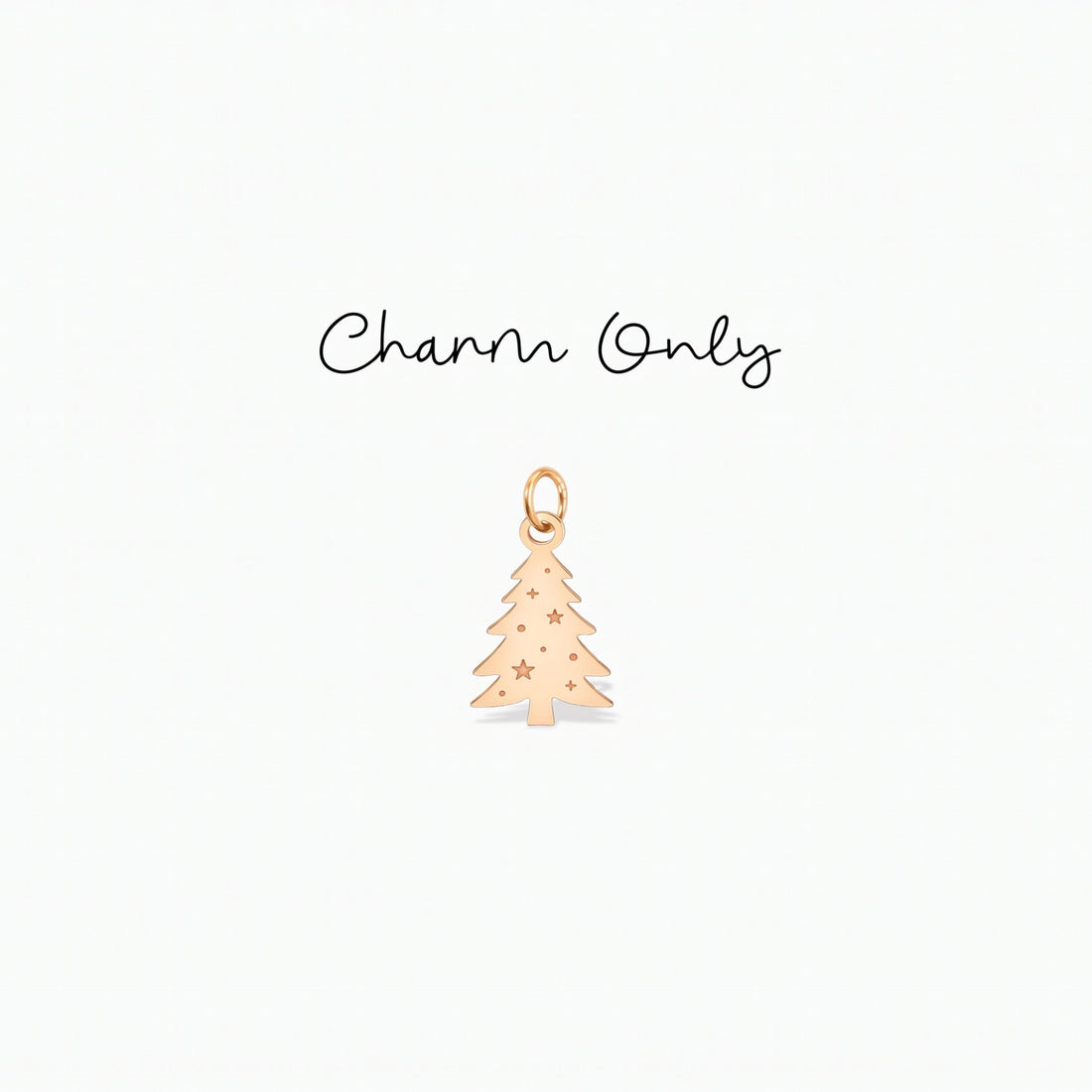 Christmas Tree Charm: Solid Gold 10K