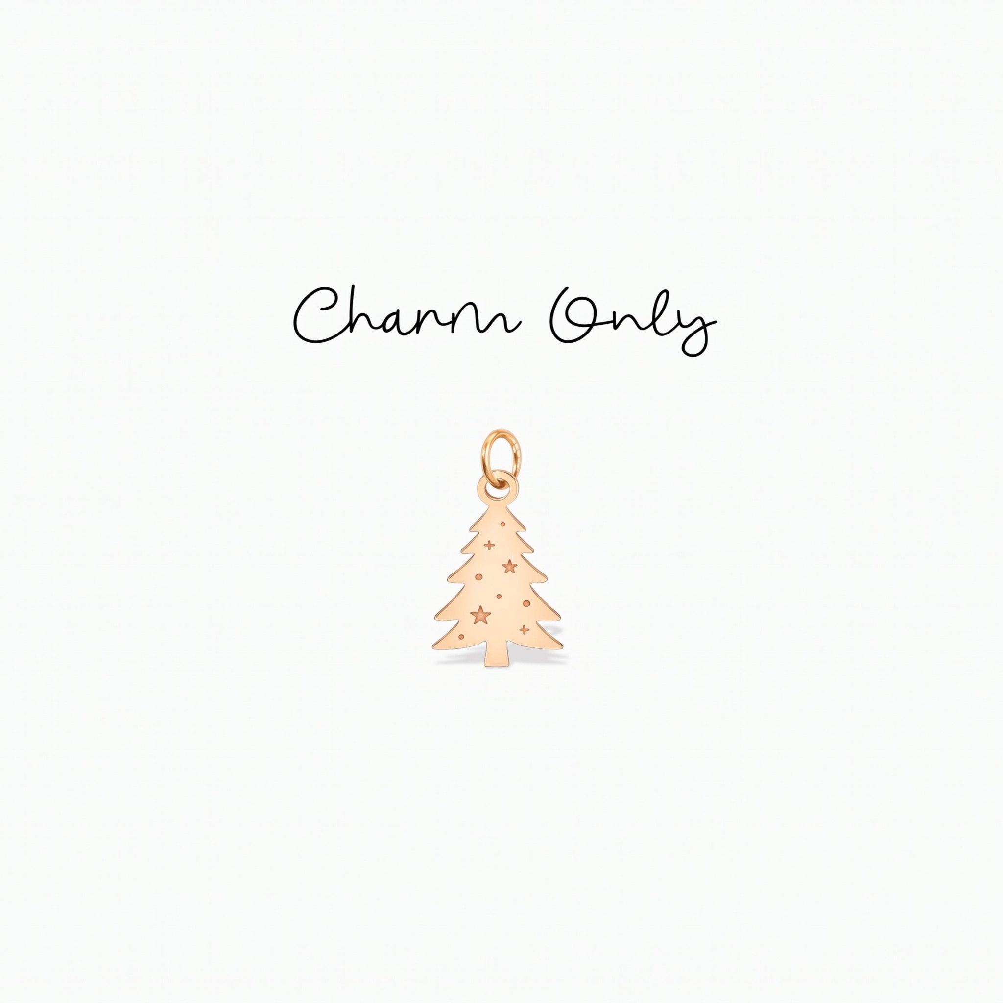 Christmas Tree Charm: Solid Gold 10K