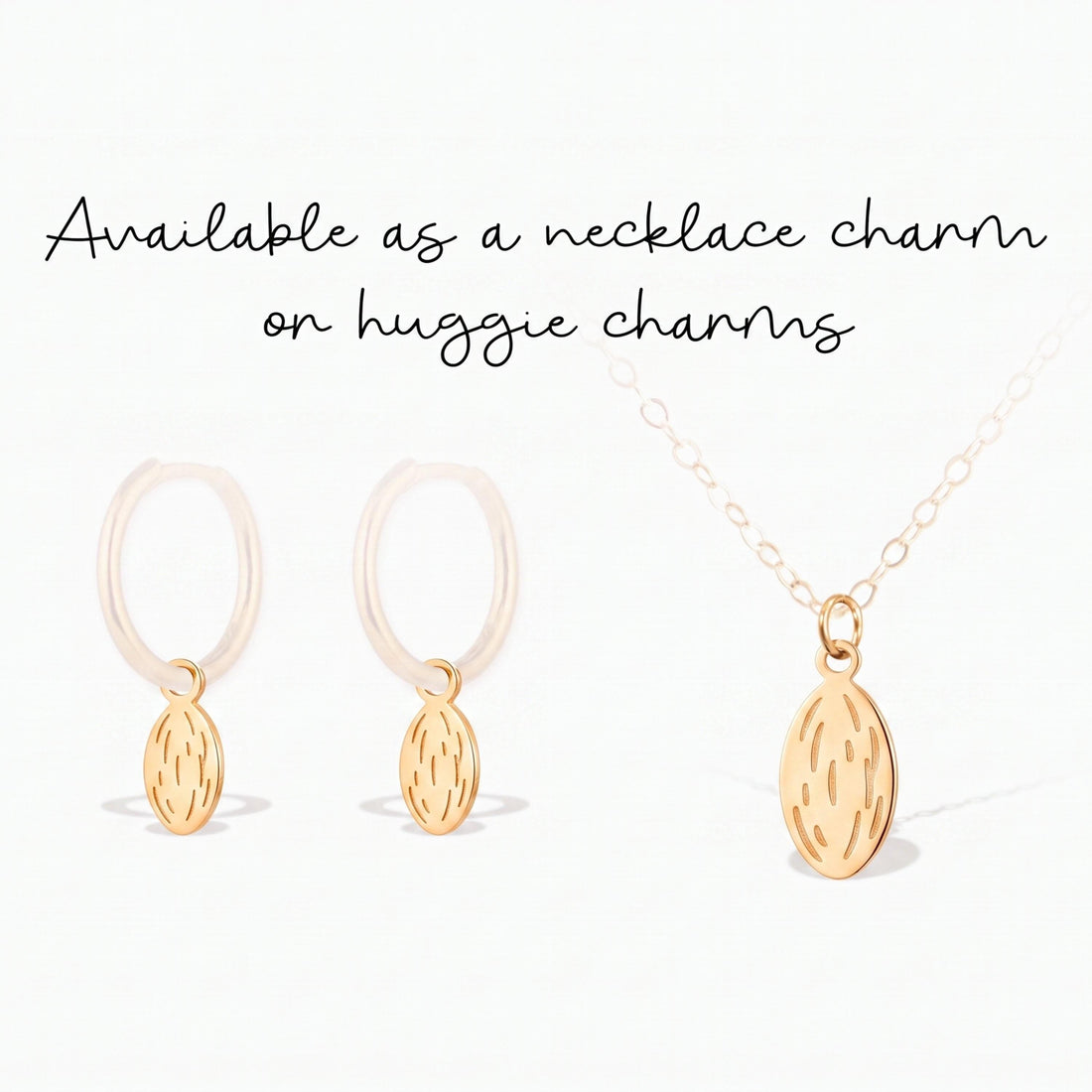 Almond Seed Nut Necklace Charm