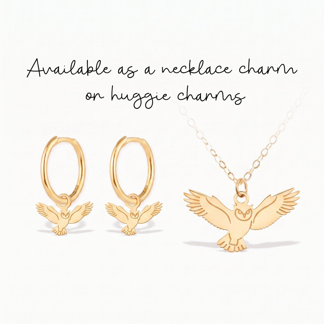 Flying Owl Bird Charm
