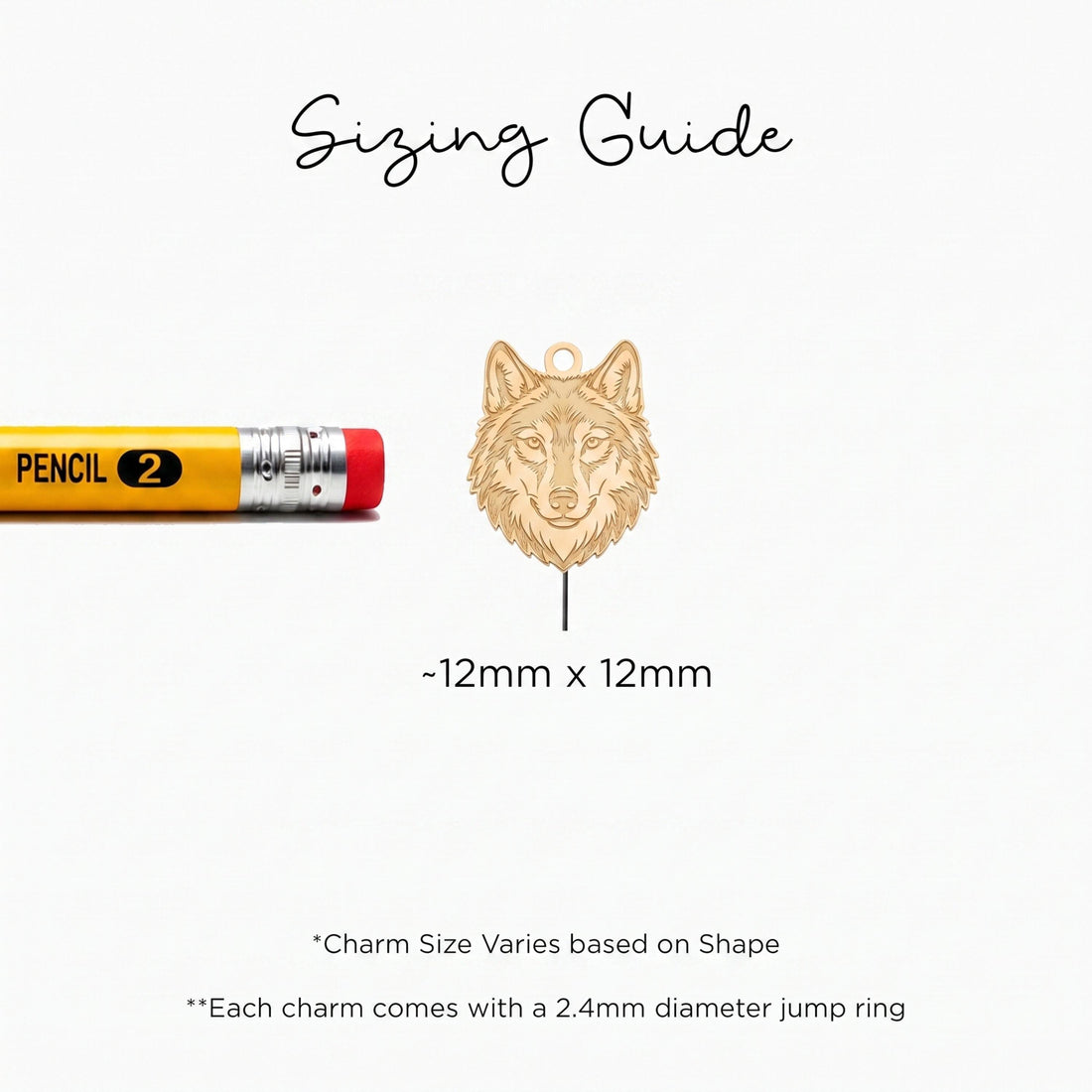 Wolf Head Necklace Charm