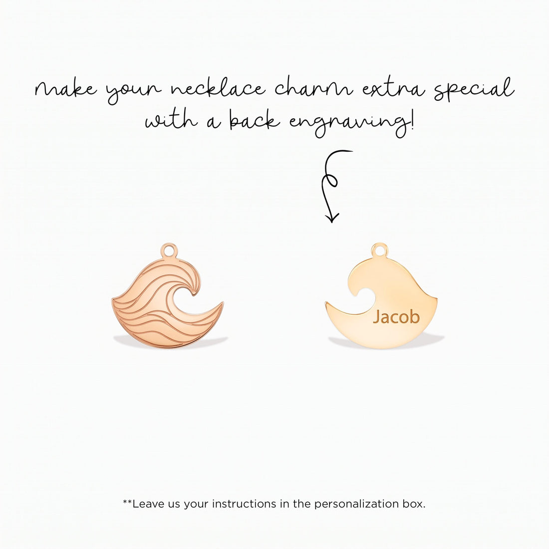 Ocean Wave Necklace Charm