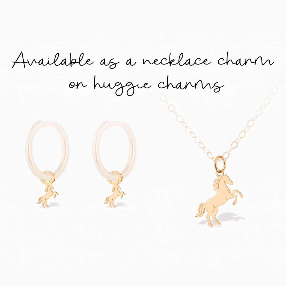 Rearing Horse Necklace Charm