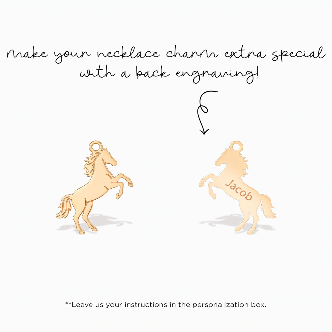 Rearing Horse Necklace Charm