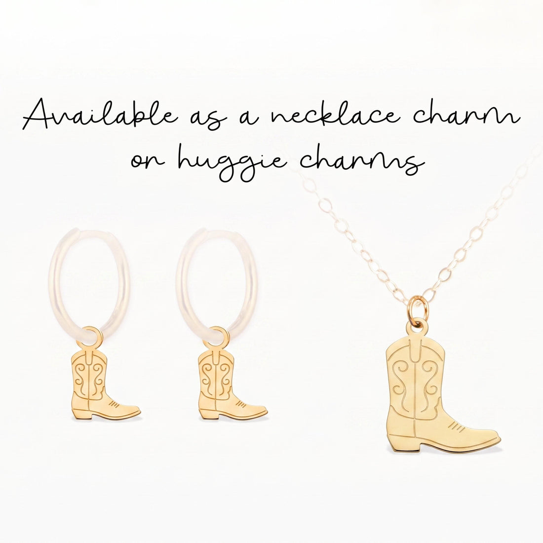 Cowboy Boot Necklace Charm