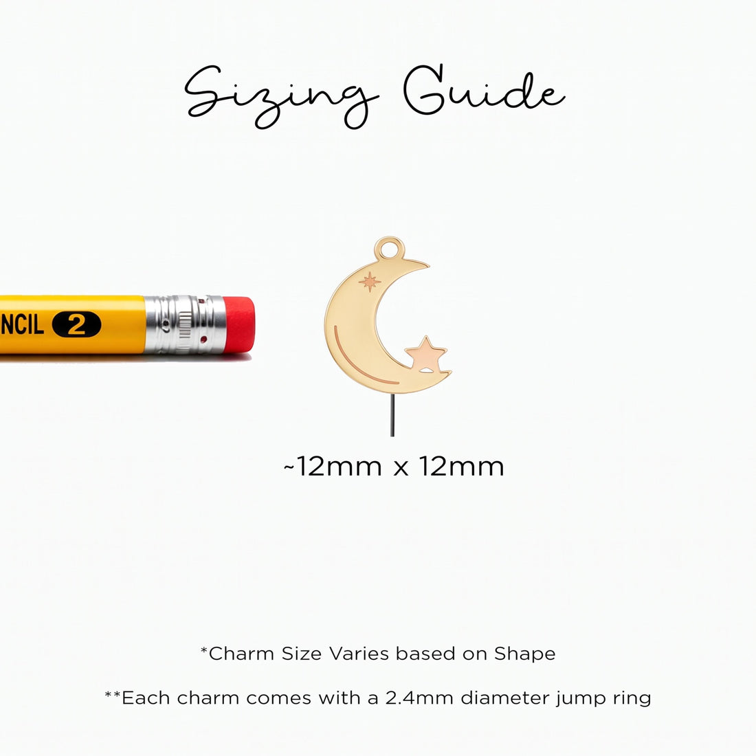 Crescent Moon Star Charm