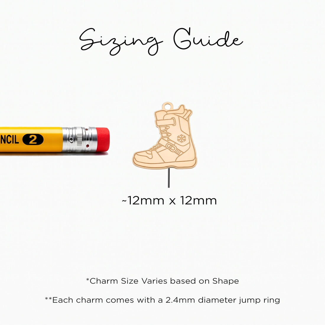 Snowboard Boot Necklace Charm