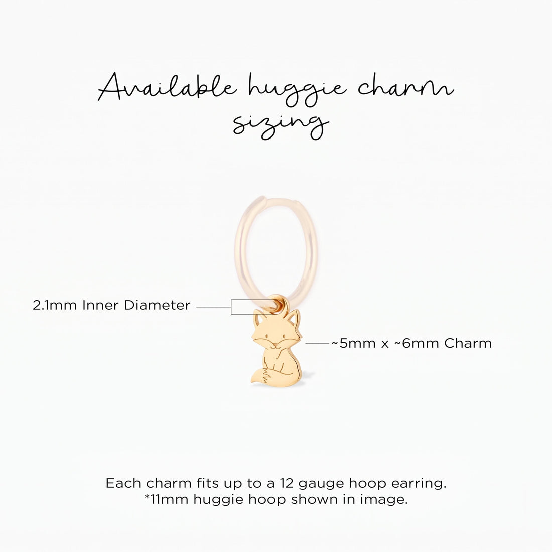 Sitting Fox Cub Necklace Charm