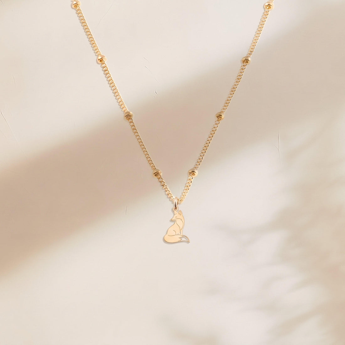 Sitting Fox Charm Necklace