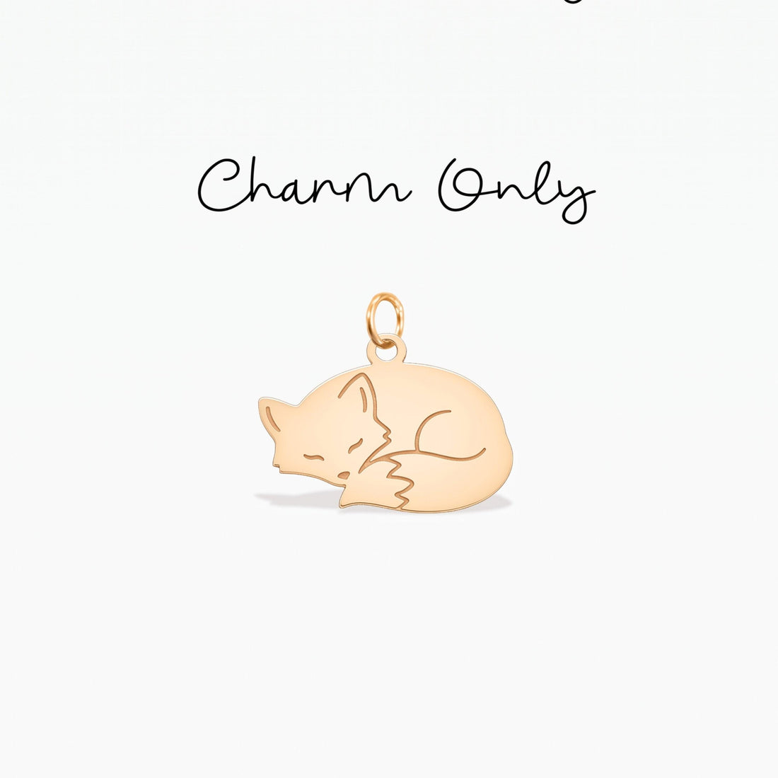 Sleeping Fox Necklace Charm