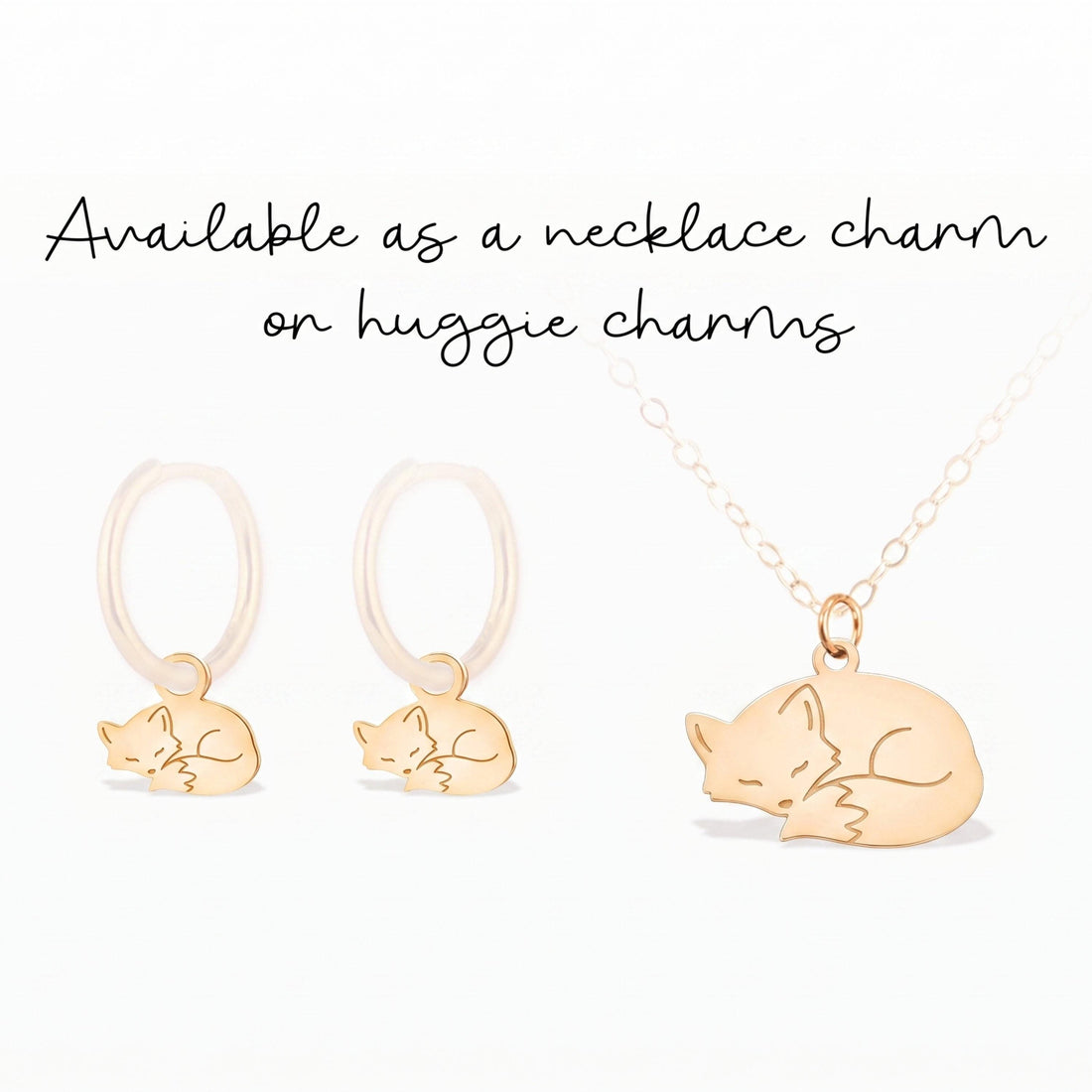 Sleeping Fox Necklace Charm