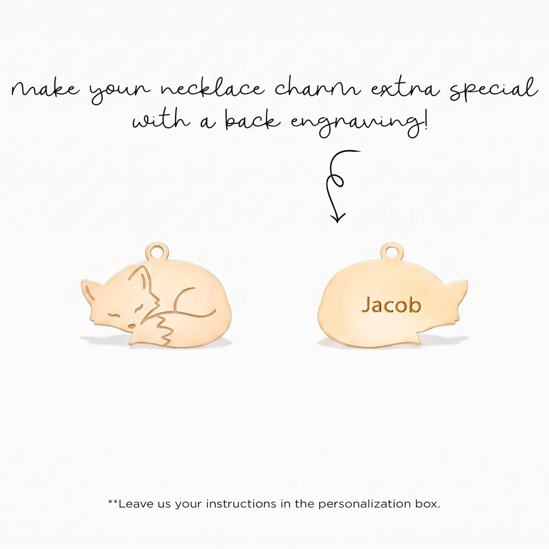 Sleeping Fox Necklace Charm