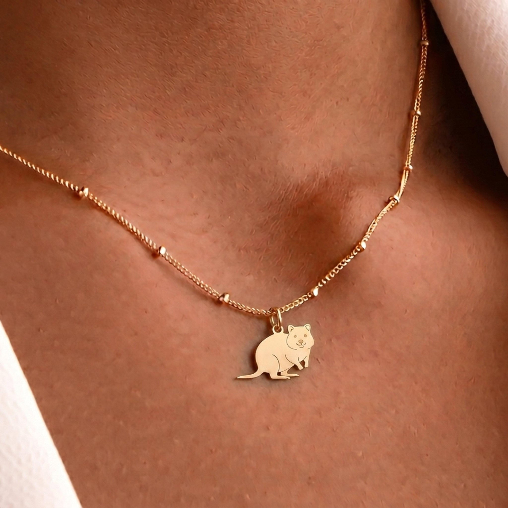 Standing Wombat Charm Necklace