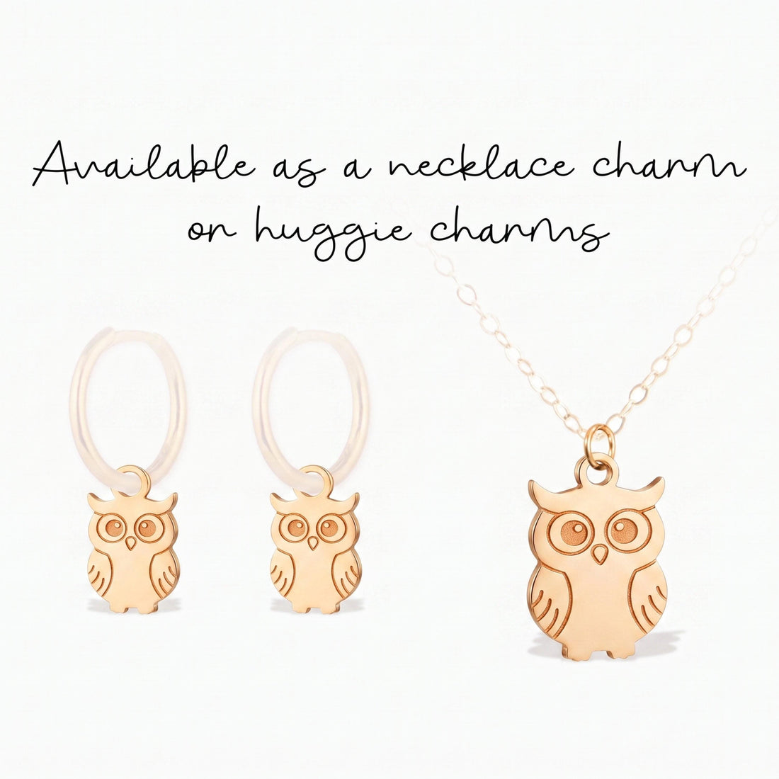 Hunting Owl Necklace Charm