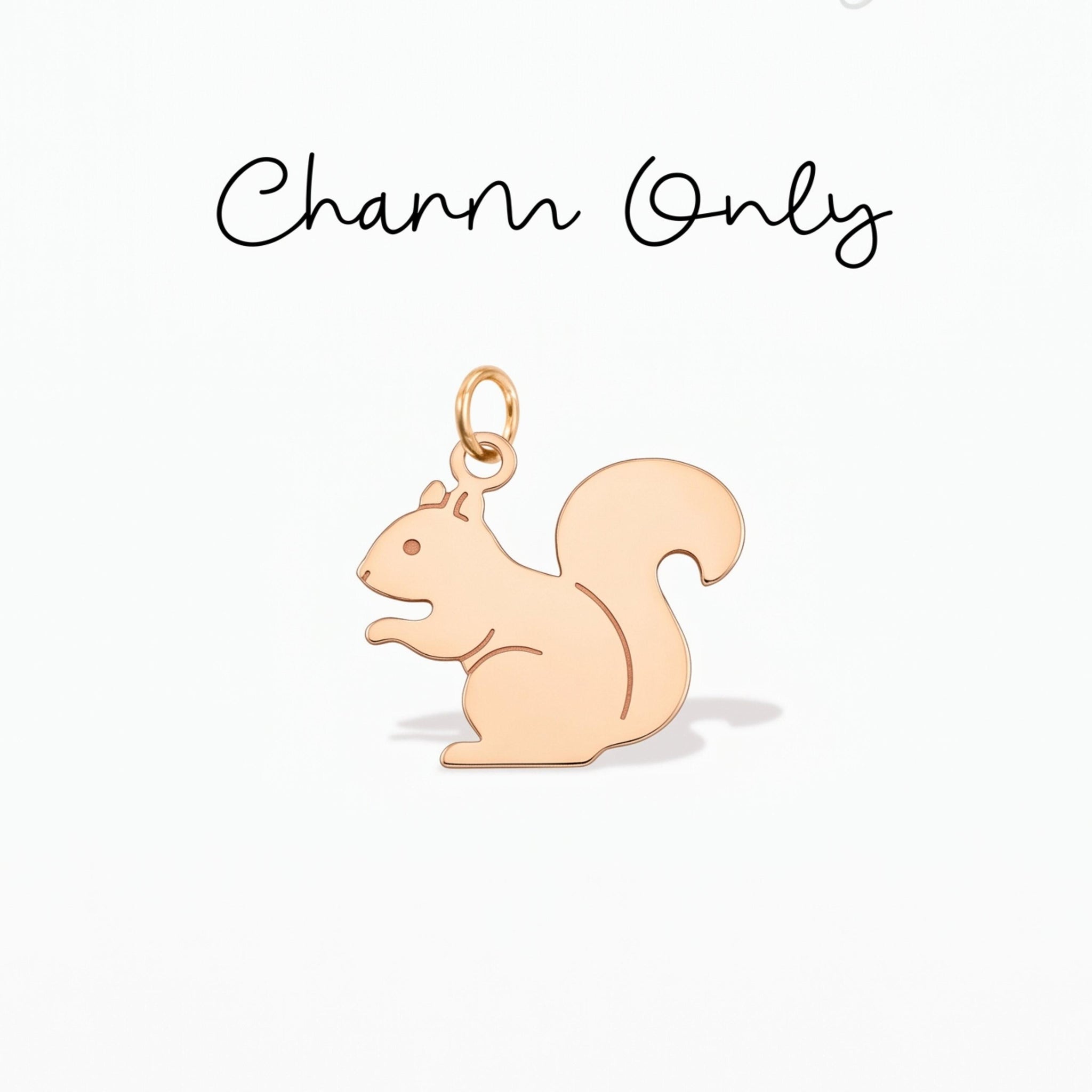 Dainty Squirrel Necklace Charm