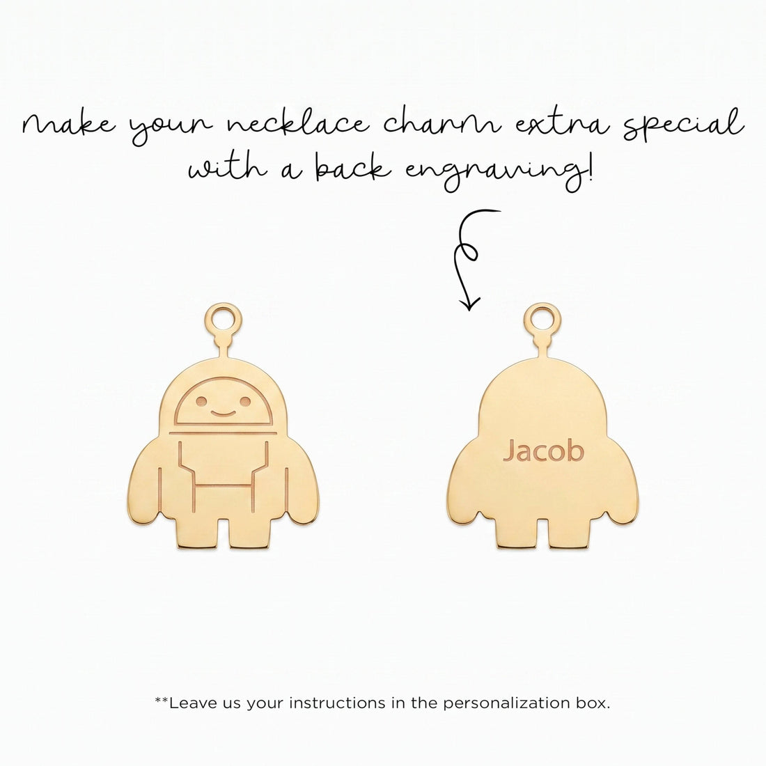 Robot Astronaut Necklace Charm