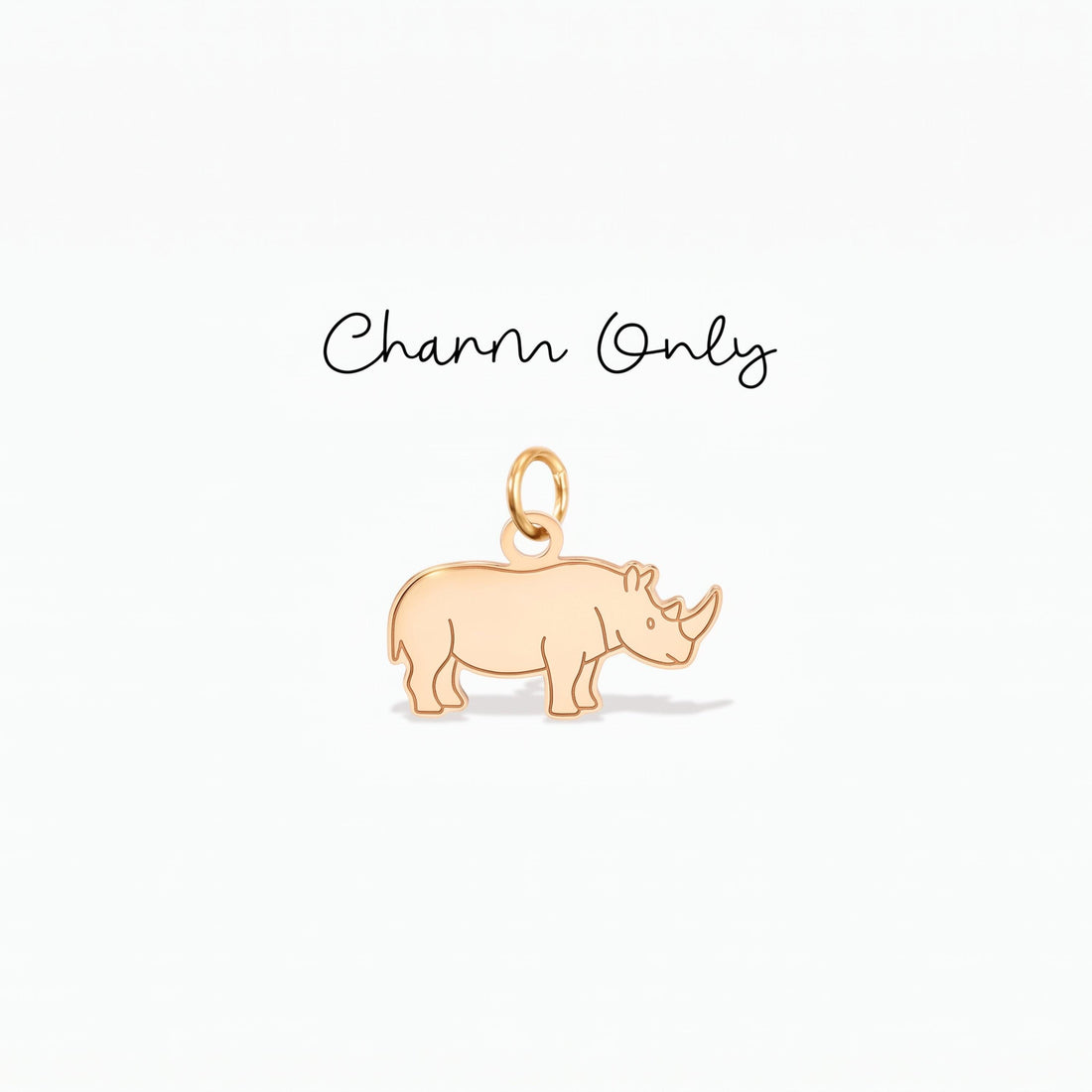 Dainty Rhinoceros Necklace Charm