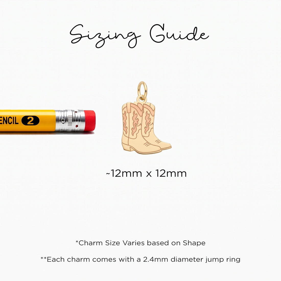 Cowboy Boots Necklace Charm