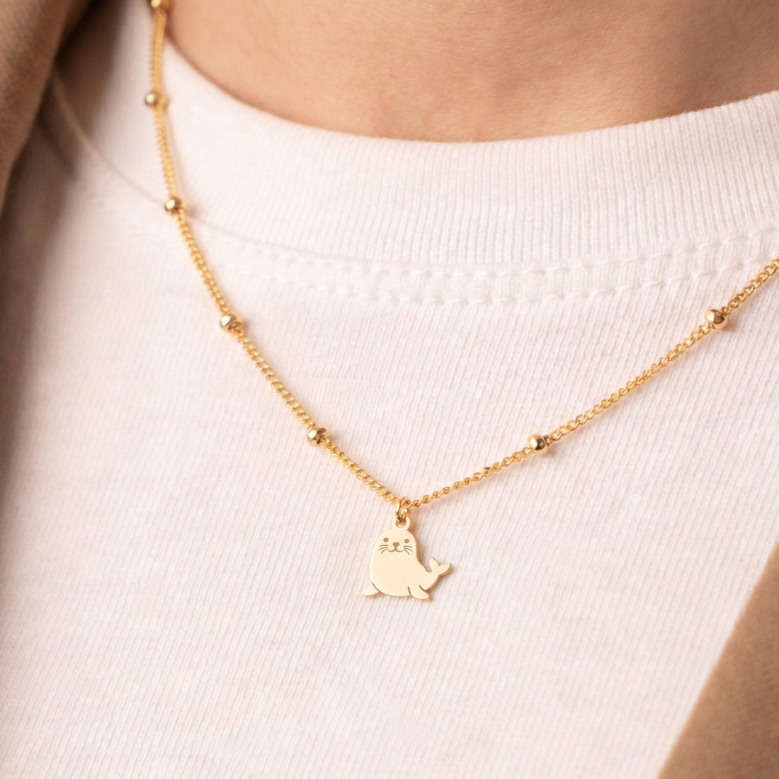 Seal Pup Charm Necklace