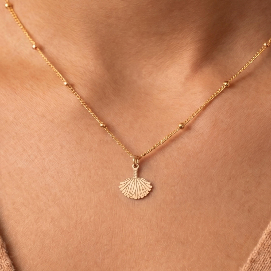 Pompom Cheerleader Charm Necklace