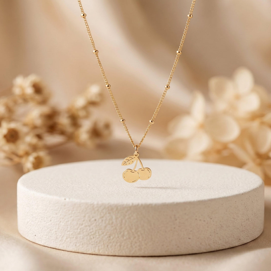 Cherry Fruit Charm Necklace