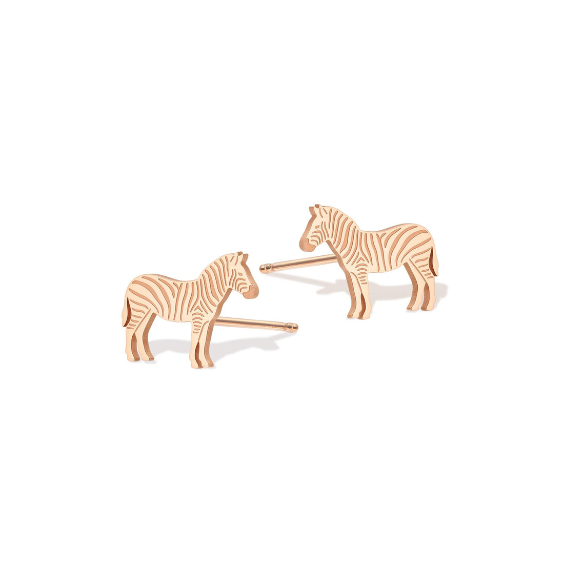 Zebra Charm Stud Earrings