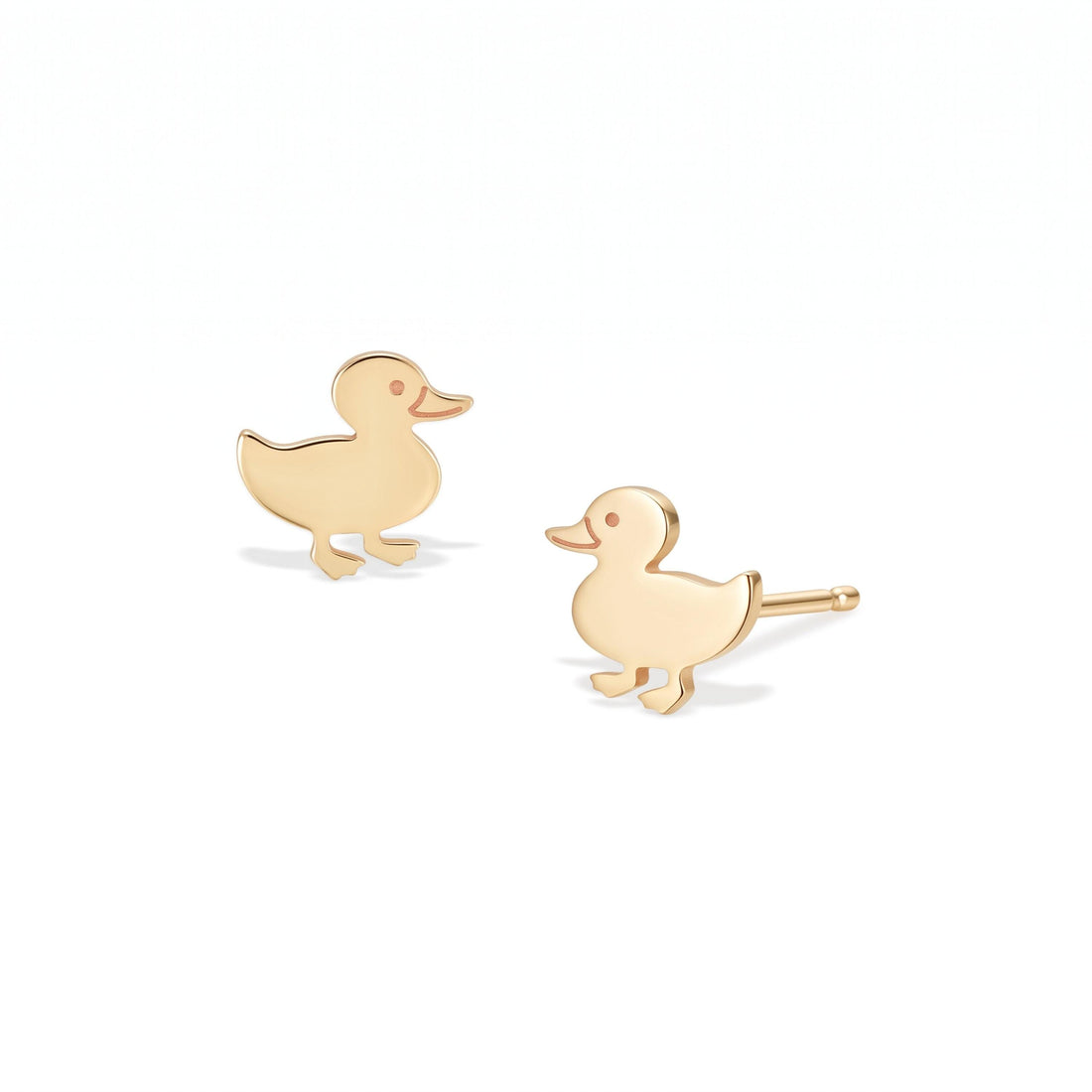 Duckie Bird Charm Stud Earrings