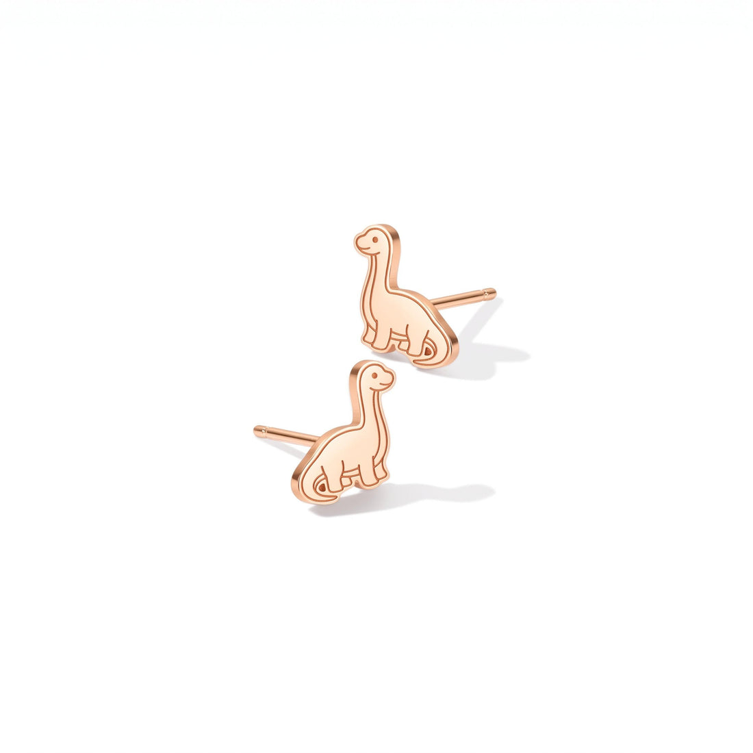 Brachiosaurus Dinosaur Charm Stud Earrings