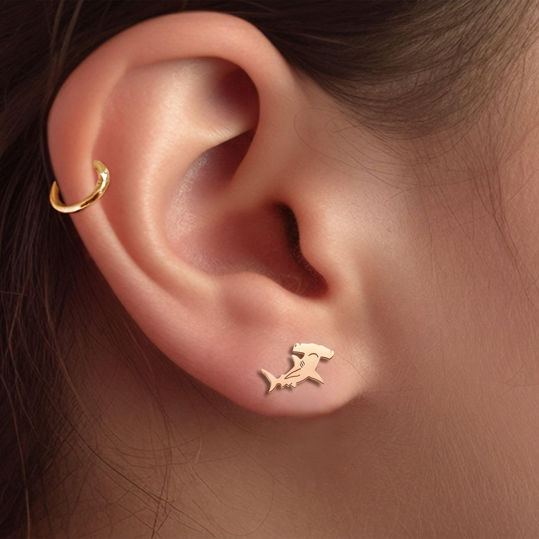 Hammerhead Shark Stud Earrings