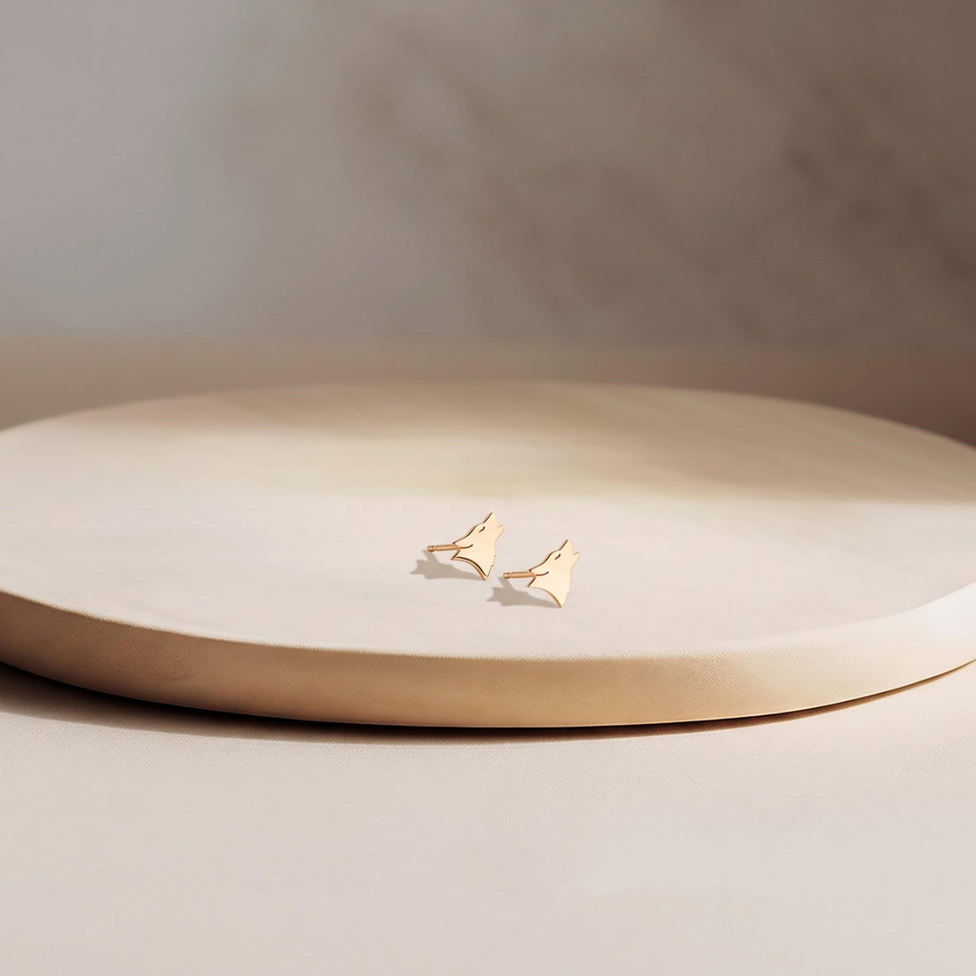 Howling Wolf Stud Earrings